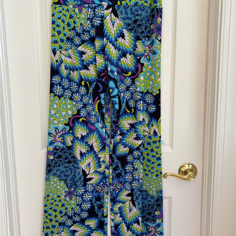 Blue and Green Wide Leg pants